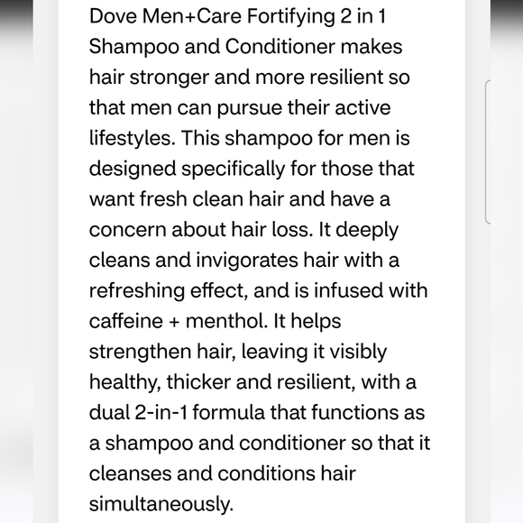 ⭐4/$15 Dove Men+Care Fresh & Clean 2-in-1 Shampoo & Conditioner - Picture 8 of 9